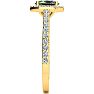 1 Carat Oval Shape Mystic Topaz Ring With Diamond Halo In 14 Karat Yellow Gold Image-4