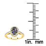 1 Carat Oval Shape Mystic Topaz Ring With Diamond Halo In 14 Karat Yellow Gold Image-5