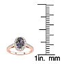 1 Carat Oval Shape Mystic Topaz Ring With Diamond Halo In 14 Karat Rose Gold Image-5