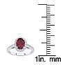 1 1/4 Carat Oval Shape Ruby and Halo Diamond Ring In 14 Karat White Gold Image-5
