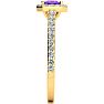 1 1/4 Carat Amethyst and Halo Diamond Ring In 14 Karat Yellow Gold
 Image-4