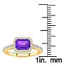 1 1/4 Carat Amethyst and Halo Diamond Ring In 14 Karat Yellow Gold
 Image-5