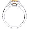 1 1/4 Carat Citrine and Halo Diamond Ring In 14 Karat White Gold Image-3