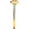 1 1/4 Carat Citrine and Halo Diamond Ring In 14 Karat Yellow Gold Image-4