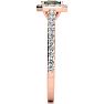 1-1/4 Carat Octagon Shape Mystic Topaz Ring With Diamond Halo In 14 Karat Rose Gold Image-4