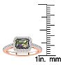 1-1/4 Carat Octagon Shape Mystic Topaz Ring With Diamond Halo In 14 Karat Rose Gold Image-5