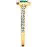 1 1/4 Carat Emerald and Halo Diamond Ring In 14 Karat Yellow Gold Image-4