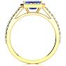 1 1/2 Carat Tanzanite and Halo Diamond Ring In 14 Karat Yellow Gold Image-3