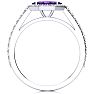 3/4 Carat Marquise Shape Amethyst and Halo Diamond Ring In 14 Karat White Gold Image-3
