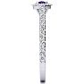 3/4 Carat Marquise Shape Amethyst and Halo Diamond Ring In 14 Karat White Gold Image-4