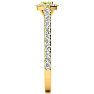 3/4 Carat Marquise Shape Peridot and Halo Diamond Ring In 14 Karat Yellow Gold Image-4