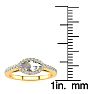 3/4 Carat Marquise Shape Mystic Topaz Ring With Diamond Halo In 14 Karat Yellow Gold Image-5