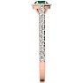 3/4 Carat Marquise Shape Emerald and Halo Diamond Ring In 14 Karat Rose Gold Image-4