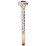 3/4 Carat Marquise Shape Tanzanite and Halo Diamond Ring In 14 Karat Rose Gold Image-4