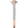 3/4 Carat Marquise Shape Morganite and Halo Diamond Ring In 14 Karat Rose Gold Image-4
