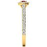 1 Carat Marquise Shape Ruby and Halo Diamond Ring In 14 Karat Yellow Gold Image-4