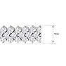 12 Carat Three Row Diamond Tennis Bracelet In 14 Karat White Gold Image-5