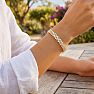 12 Carat Three Row Diamond Tennis Bracelet In 14 Karat Yellow Gold Image-7