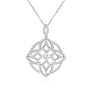 4 Carat Diamond Medallion Pendant made in 18 Karat White Gold Image-1