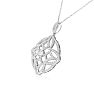 4 Carat Diamond Medallion Pendant made in 18 Karat White Gold Image-2