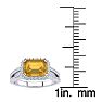 1 1/3 Carat Antique Citrine and Halo Diamond Ring In 14 Karat White Gold Image-5