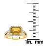 1 1/3 Carat Antique Citrine and Halo Diamond Ring In 14 Karat Yellow Gold Image-5