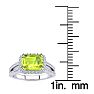 1 1/2 Carat Antique Peridot and Halo Diamond Ring In 14 Karat White Gold Image-5
