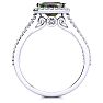 1-1/3 Carat Octagon Shape Mystic Topaz Ring With Diamond Halo In 14 Karat White Gold Image-3