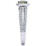 1-1/3 Carat Octagon Shape Mystic Topaz Ring With Diamond Halo In 14 Karat White Gold Image-4