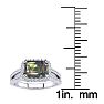 1-1/3 Carat Octagon Shape Mystic Topaz Ring With Diamond Halo In 14 Karat White Gold Image-5