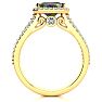 1-1/3 Carat Octagon Shape Mystic Topaz Ring With Diamond Halo In 14 Karat Yellow Gold Image-3