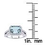 Aquamarine Ring: Aquamarine Jewelry: 1 1/3 Carat Antique Aquamarine and Halo Diamond Ring In 14 Karat White Gold Image-5