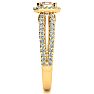 1-1/3 Carat Antique Morganite and Halo Diamond Ring In 14 Karat Yellow Gold Image-4