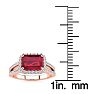 1 1/2 Carat Antique Ruby and Halo Diamond Ring In 14 Karat Rose Gold Image-5