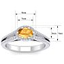 1 1/4 Carat Oval Shape Antique Citrine and Halo Diamond Ring In 14 Karat White Gold Image-5