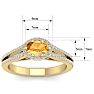 1 1/4 Carat Oval Shape Antique Citrine and Halo Diamond Ring In 14 Karat Yellow Gold Image-5