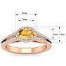 1 1/4 Carat Oval Shape Antique Citrine and Halo Diamond Ring In 14 Karat Rose Gold Image-5