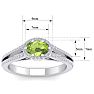1 1/3 Carat Oval Shape Antique Peridot and Halo Diamond Ring In 14 Karat White Gold Image-5