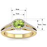 1 1/3 Carat Oval Shape Antique Peridot and Halo Diamond Ring In 14 Karat Yellow Gold Image-5