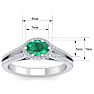 1 1/4 Carat Oval Shape Antique Emerald and Halo Diamond Ring In 14 Karat White Gold Image-5