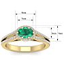 1 1/4 Carat Oval Shape Antique Emerald and Halo Diamond Ring In 14 Karat Yellow Gold Image-5