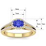 1 1/3 Carat Oval Shape Antique Tanzanite and Halo Diamond Ring In 14 Karat Yellow Gold Image-5