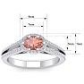1-1/4 Carat Oval Shape Antique Morganite and Halo Diamond Ring In 14 Karat White Gold Image-5