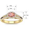 1-1/4 Carat Oval Shape Antique Morganite and Halo Diamond Ring In 14 Karat Yellow Gold Image-5