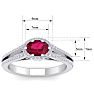 1 1/3 Carat Oval Shape Antique Ruby and Halo Diamond Ring In 14 Karat White Gold Image-5