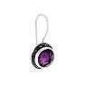 8 1/2 Carat Amethyst Earrings In Sterling Silver With Rope Detail Image-3