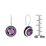 8 1/2 Carat Amethyst Earrings In Sterling Silver With Rope Detail Image-5