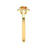 3/4 Carat Round Shape Citrine and Halo Diamond Ring In 14 Karat Yellow Gold Image-4