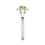 1 Carat Round Shape Peridot and Halo Diamond Ring In 14 Karat White Gold Image-4