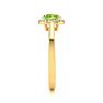1 Carat Round Shape Peridot and Halo Diamond Ring In 14 Karat Yellow Gold Image-4